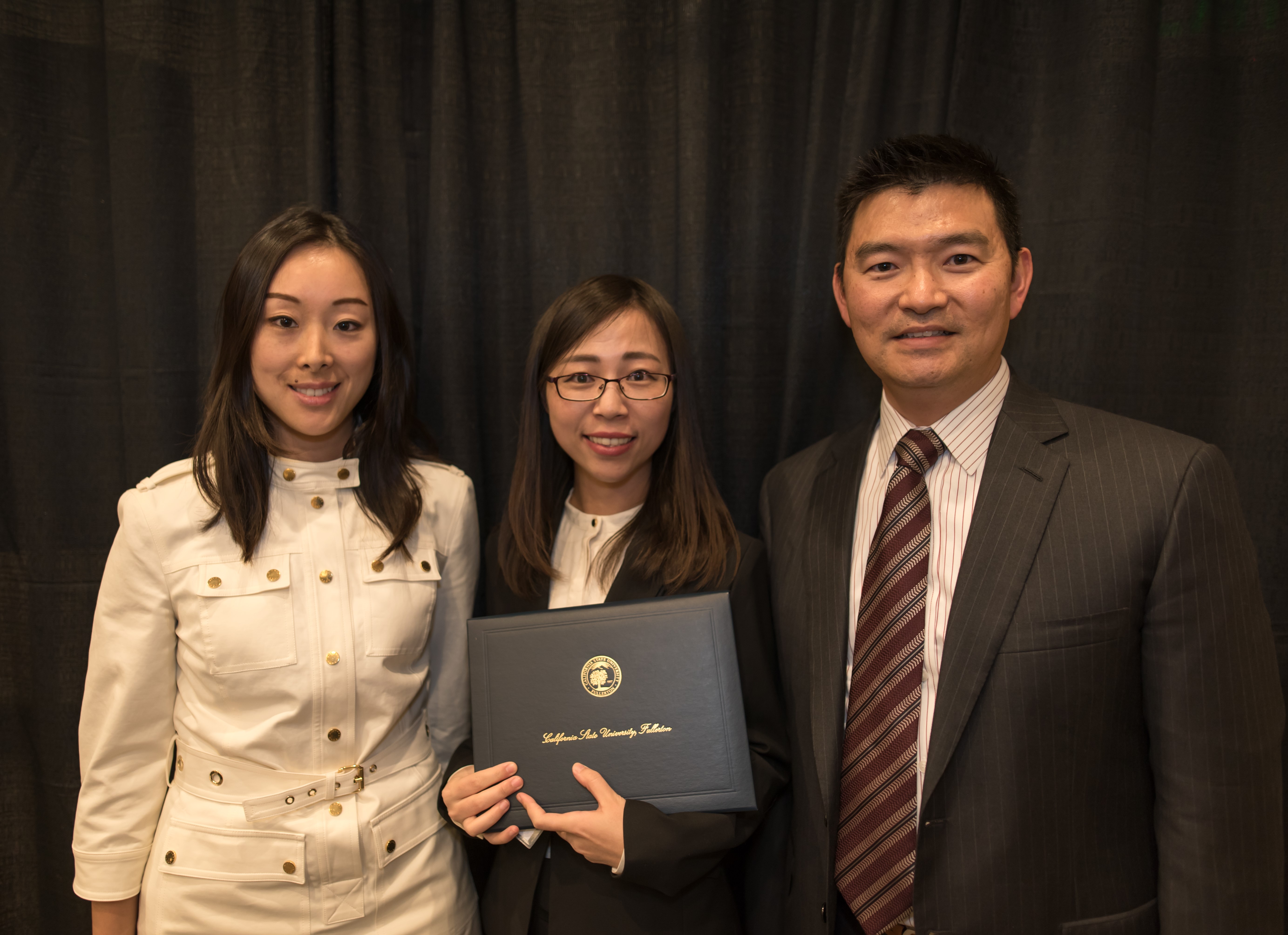 Steven Wang with Scholarship winners