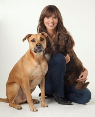 Victoria Stilwell and her dogs