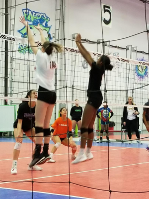 Kayanna playing volleyball