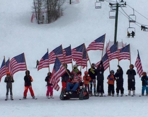 Outside the ski resort where Annie's House is