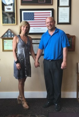 Bryan and Heidi Schweitzer posing in Annie's House