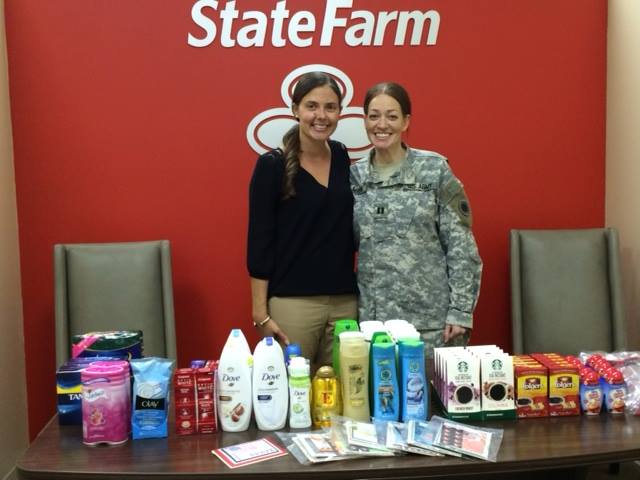 Picture of Andrea and a female in the military