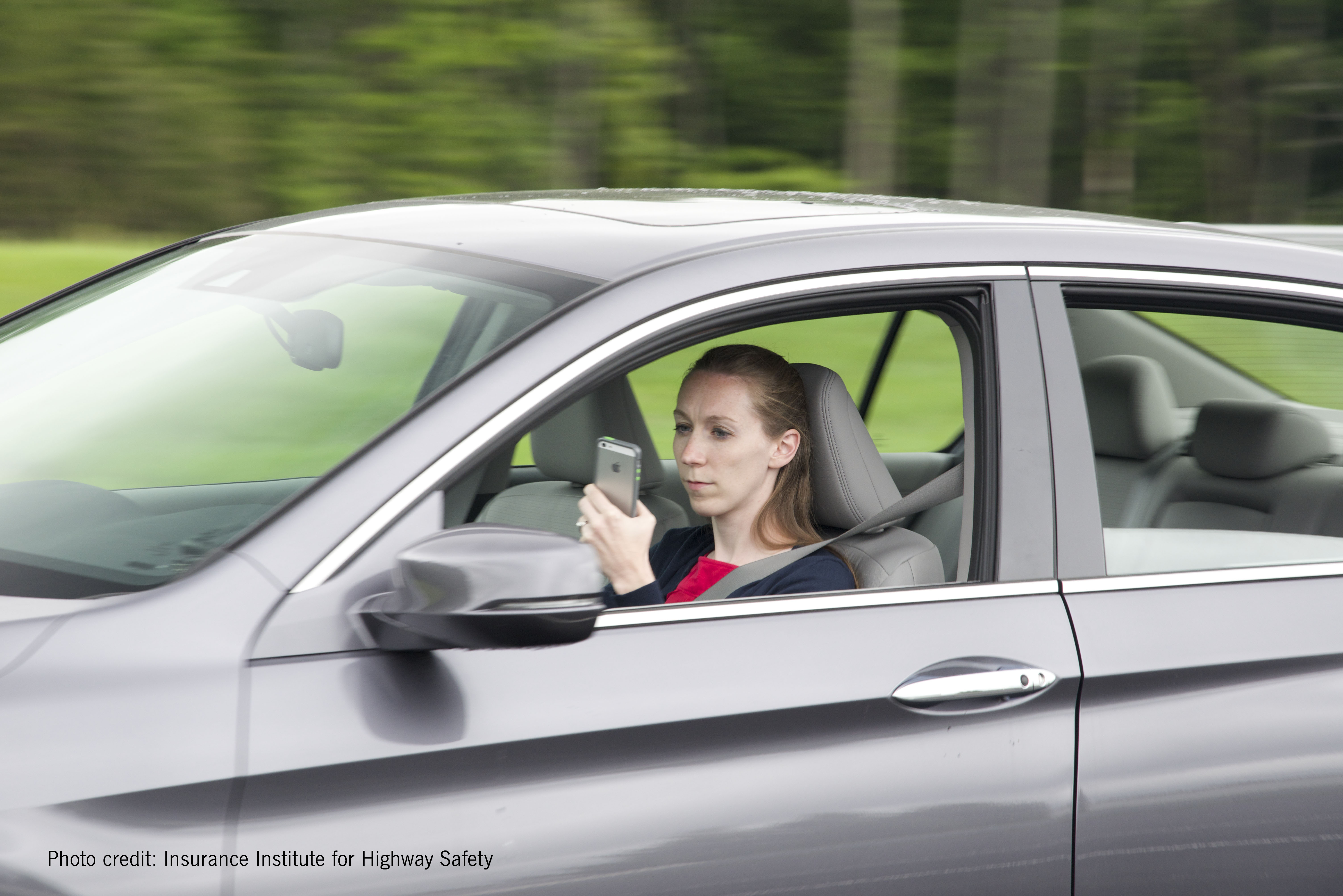 Girl driving a car
