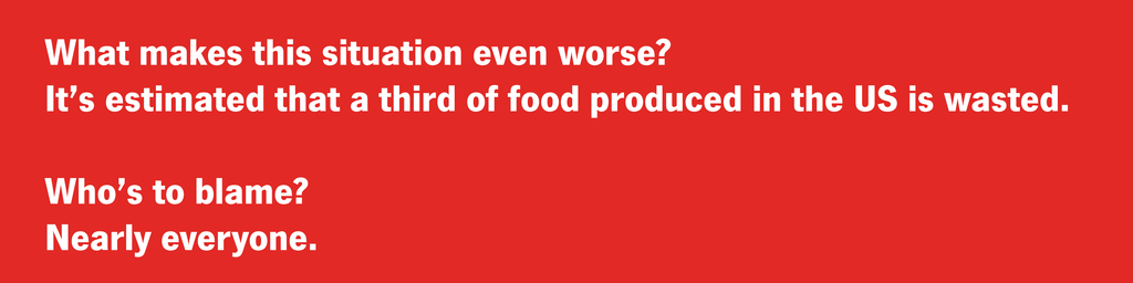 A third of food produced in US is wasted.