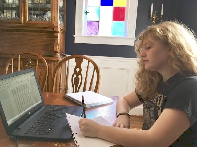 The eighth grade student played the Reality Store Game. Fitterer says she learned, 