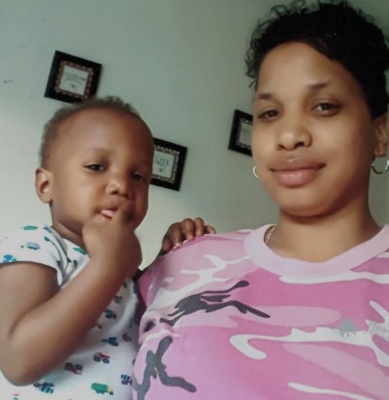 Pictured: Sharee Conely and her youngest son Jakaleib. 