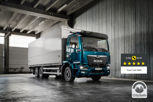 MAN TGM behaalt maximale score van 5 sterren in Euro NCAP crashtest