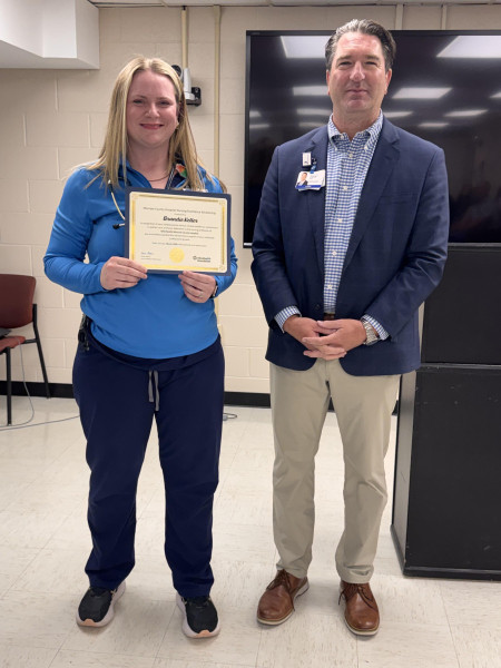 Brandie Keller BSN RN With VP Philanthropy Simon Bisson