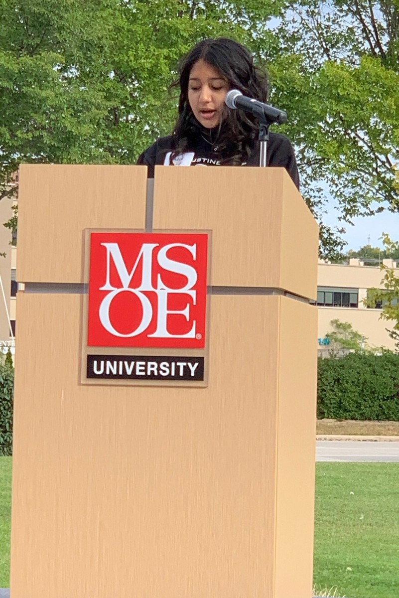 Azul Hernandez - student speaker St. Augustine Prep