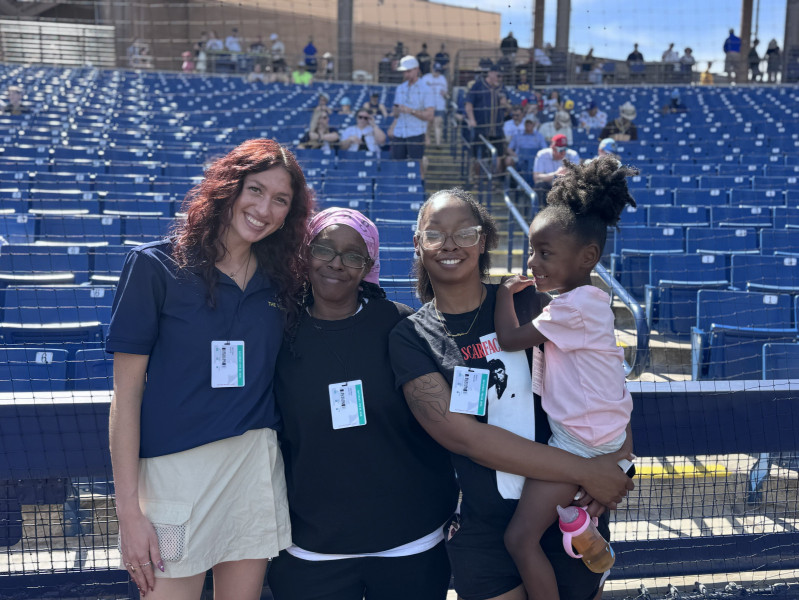 Sarah and family with Brittany Bunce of St. Joseph the Worker