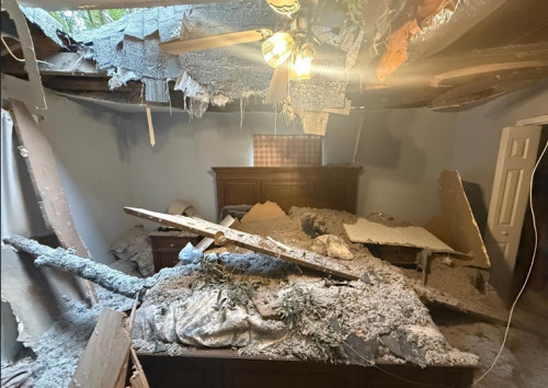 Damage inside an Atlanta-area home
