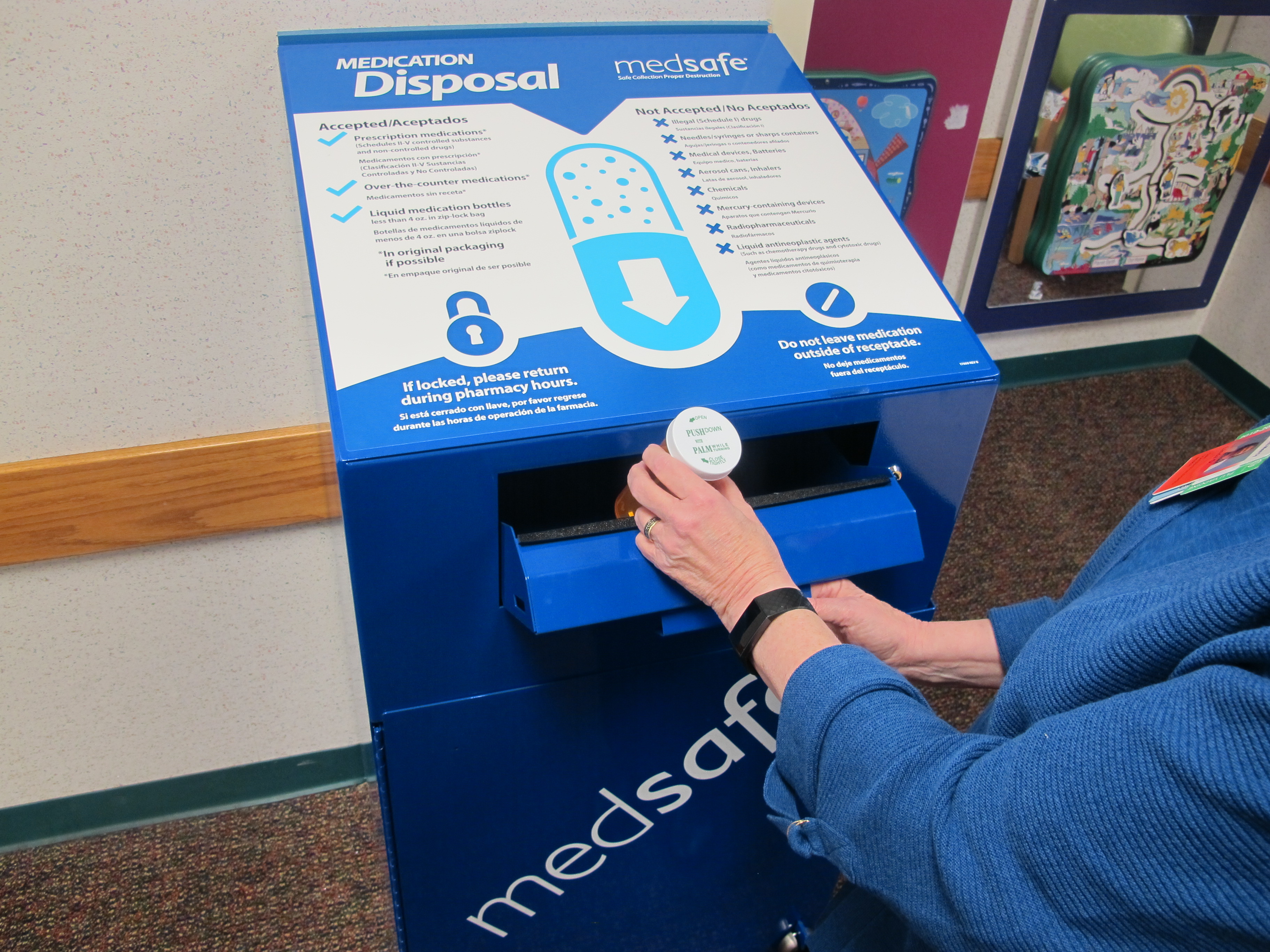 Outpatient Pharmacy now has receptacle for unused medication