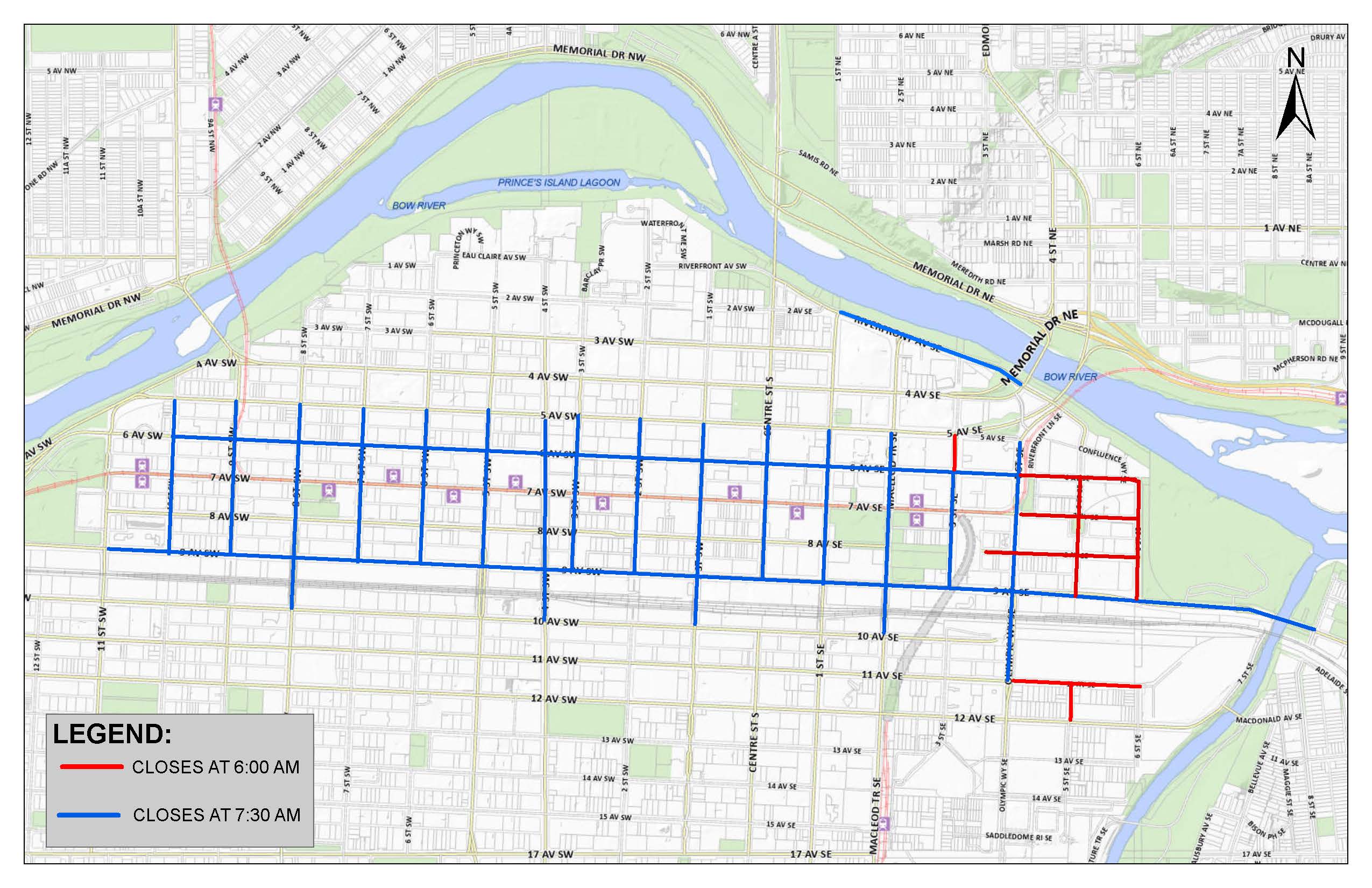 stampede-parade-road-closure-map