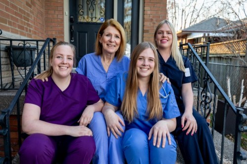 A family of nurses, pictured from left to right, Rachel, Janet (mom), Haley and Samantha Verkaik.