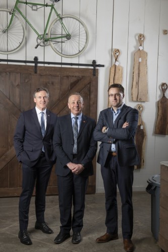 Jim Vanderveken, Dean of Centre for Community Partnerships and Experiential Learning, Paul Armstrong, Chief Operating Officer, Marty Verhey, Owner, Fora Outdoor Living