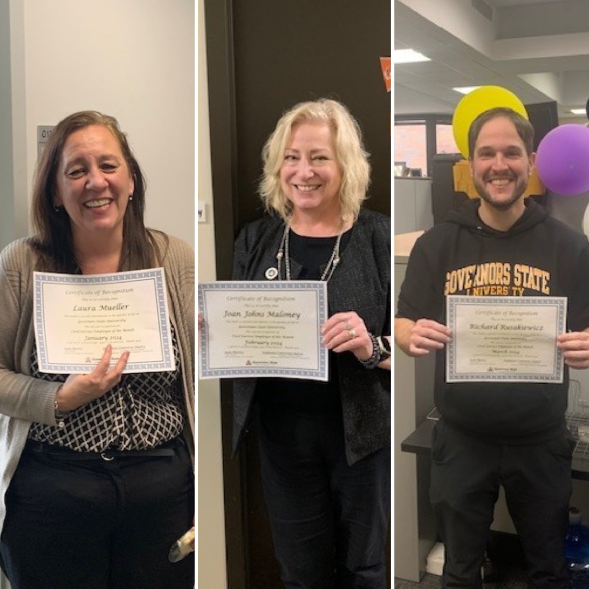 Civil Service Employee of the Month recap January - March