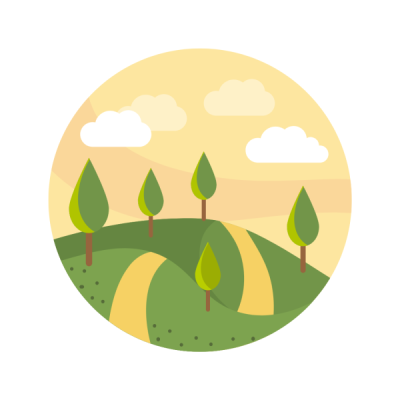Sunset landscape graphic