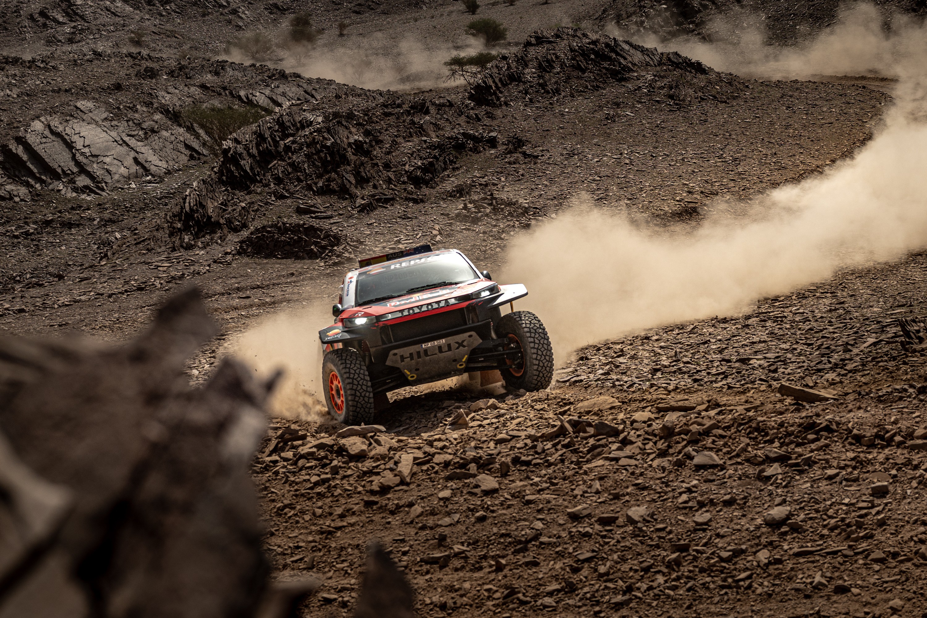 TOYOTA GAZOO Racing W2RC one-two on Stage 2 of Dakar Rally