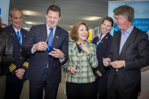 Inaugural KLM flight to Brazilian Fortaleza