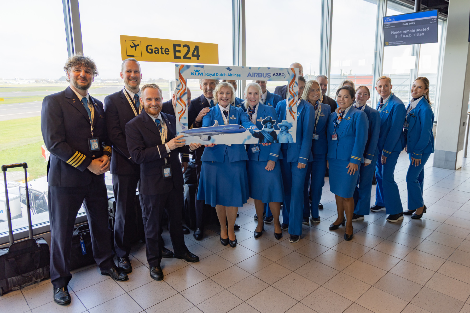 Eerste KLM-vlucht met Airbus A350 naar Toronto