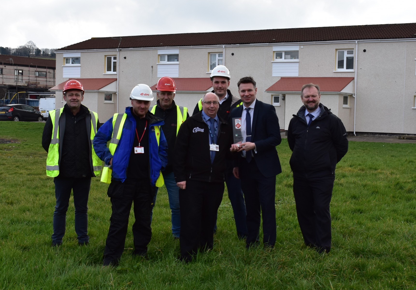 E.ON and Caerphilly County Borough Council win regional award for Lansbury Park energy scheme