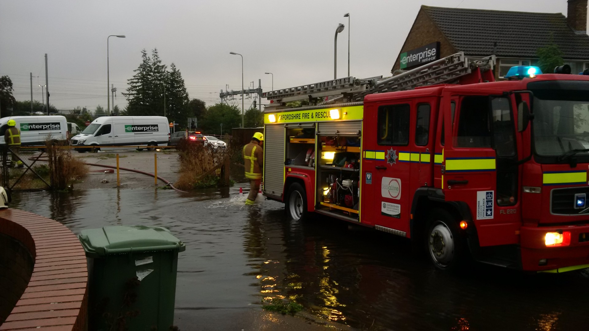 Overnight flooding recedes in southern Oxfordshire