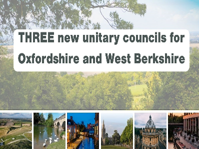 Unitaty Government confirms three new unitary councils for Oxfordshire and West ...