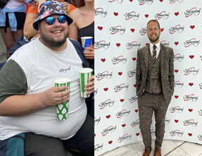 Aaron Walker before and after losing weight with Slimming World