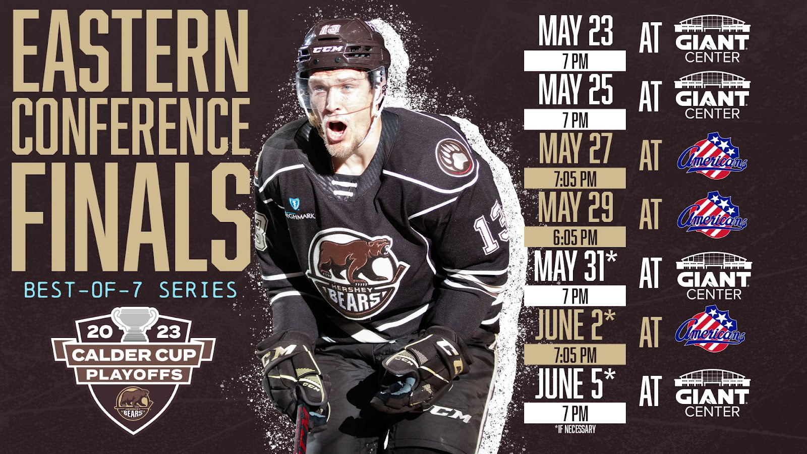 Hershey Bears' 2023 Playoff Run Continues Against AHL Rival