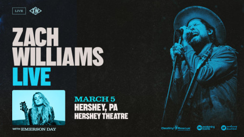 Zach Williams to Perform at Hershey Theatre in March 2027