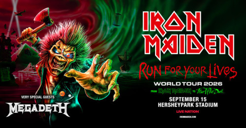 Iron Maiden to Perform at Hersheypark Stadium in 2026 with Megadeth