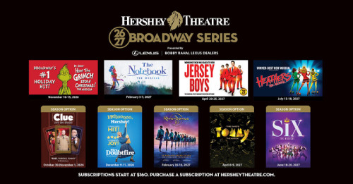 Hershey Theatre Announces 2026-27 Broadway Series