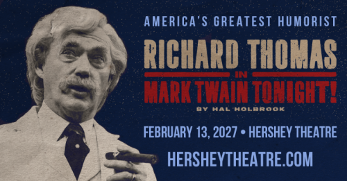 Richard Thomas to Star in Mark Twain Tonight! at Hershey Theatre in Feb. 2027