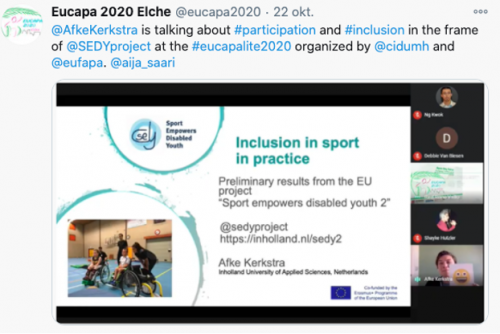 Preliminary results SEDY2 project presented during online EUCAPA conference