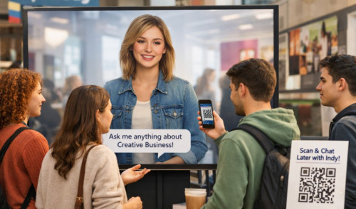 Hogeschool Inholland test AI-digital human ‘Indy’ tijdens Open Dag