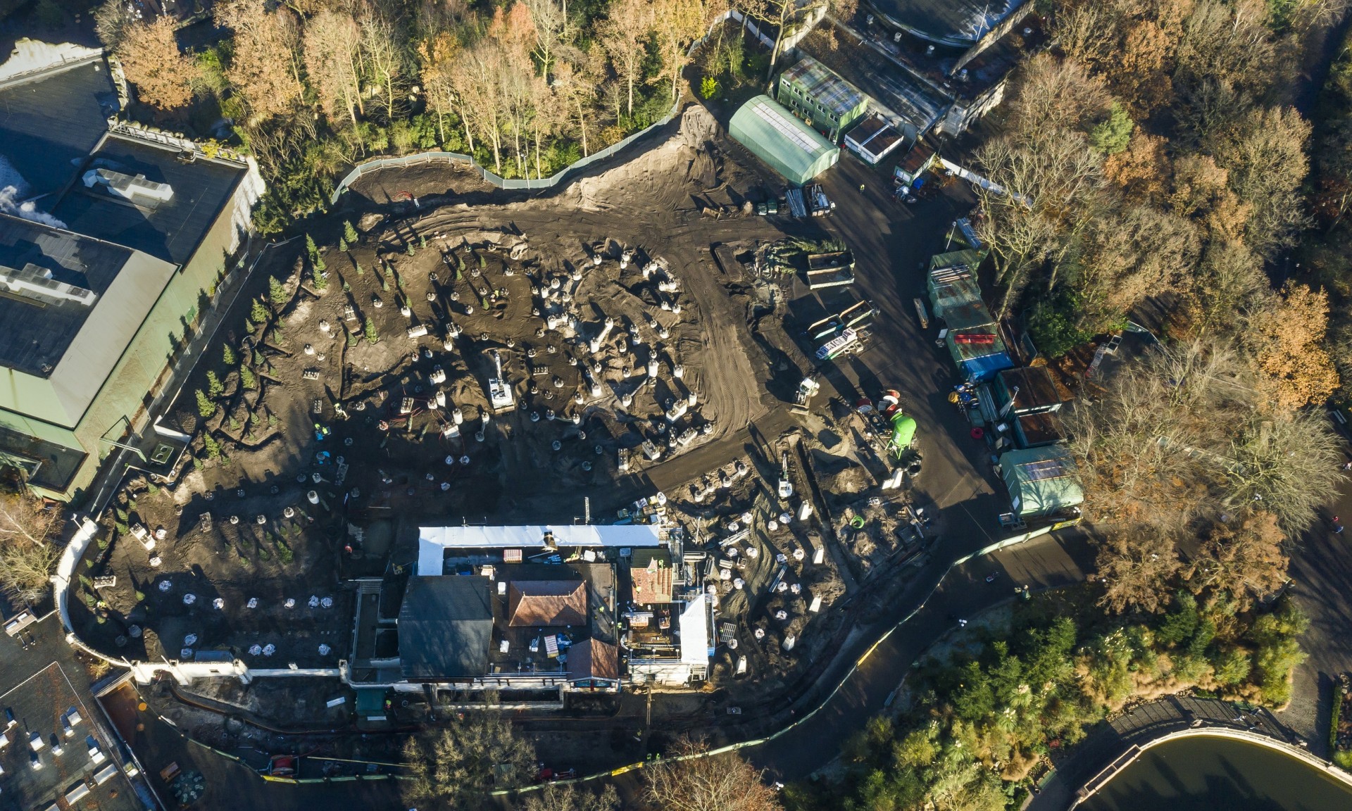 Dronebeeld bouwplaats Max & Moritz