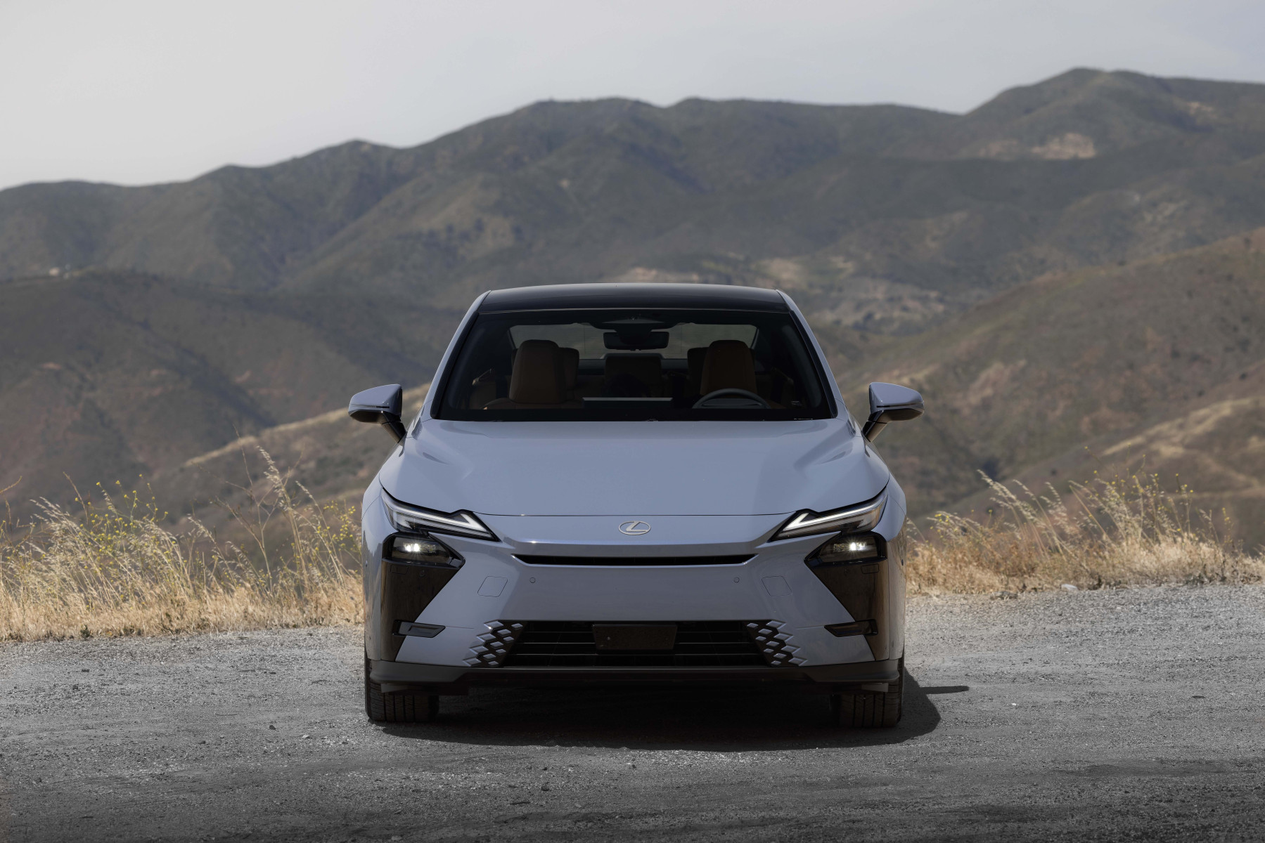Front view of the redesigned Lexus ES