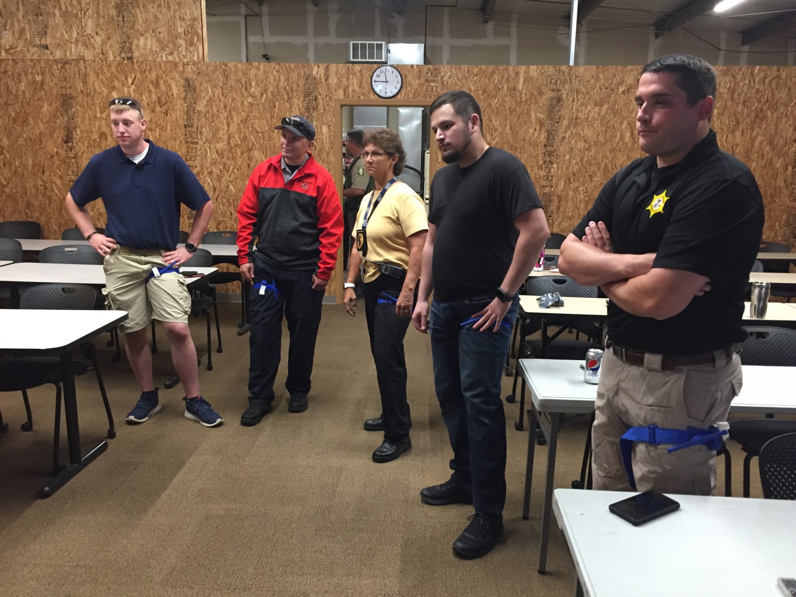 Participants with tourniquets on legs