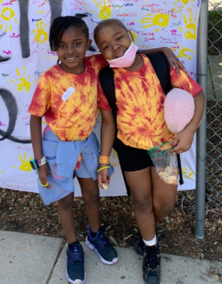 Amaneigh Stevenson and her friend Bella