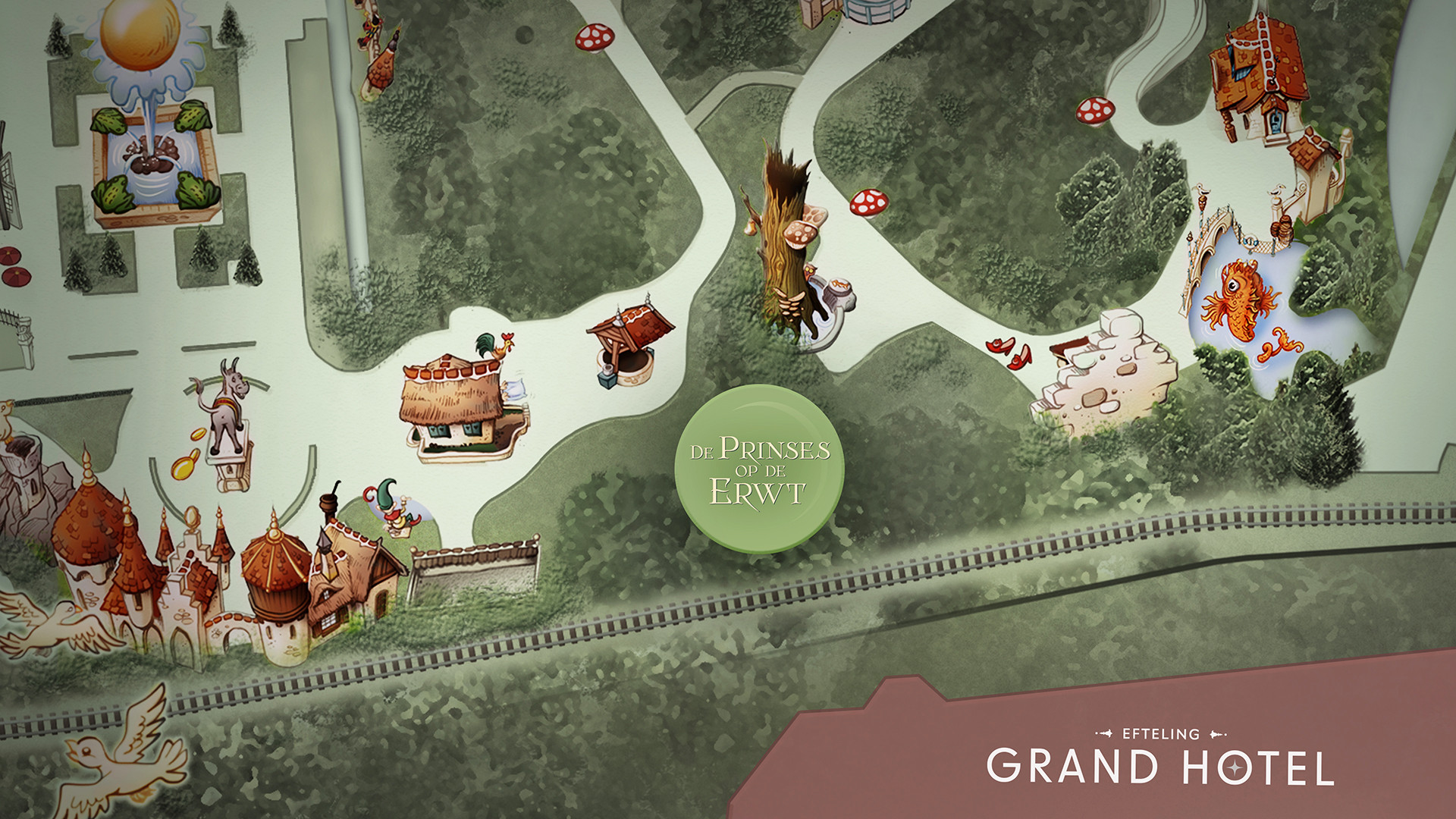 Efteling - La Princesse au petit pois - carte