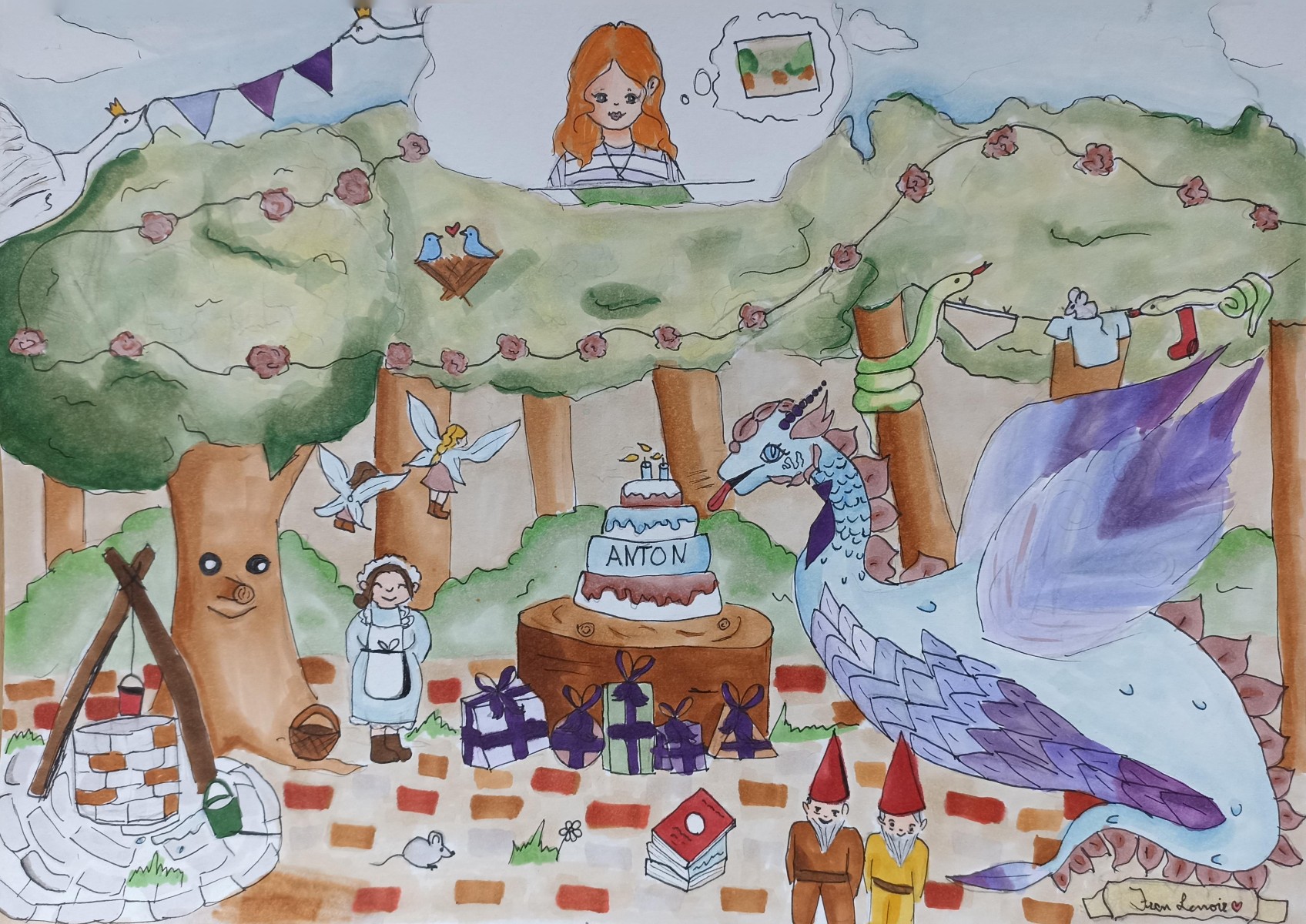 Efteling - Sprookjestkenwedstrijd winnaar Fran Lenoir (10 jaar)