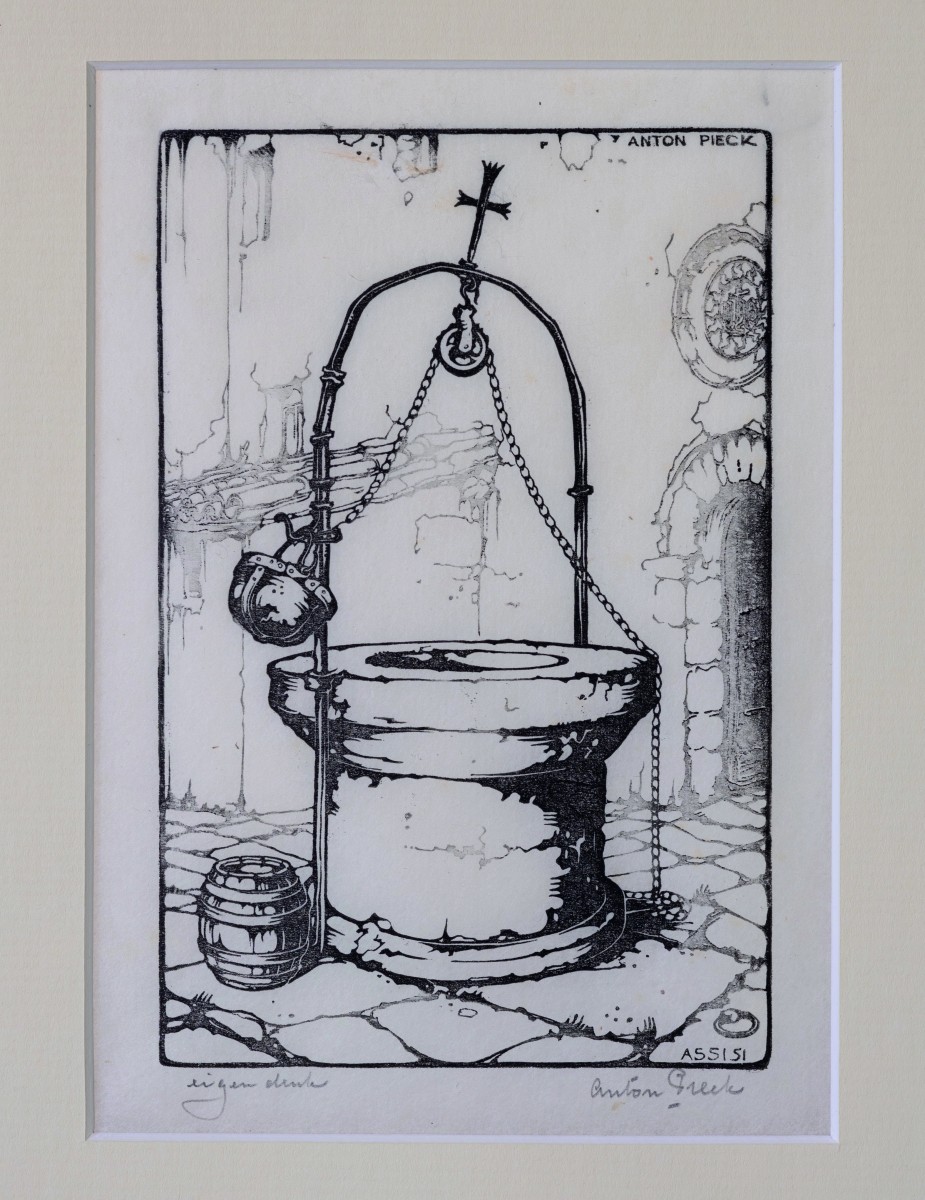 Efteling Museum 3023 - Putje van Assisi - houtsnede Anton Pieck 1930