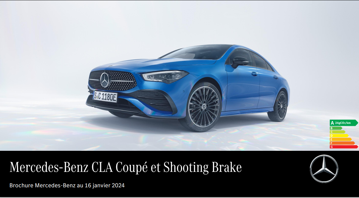 CLA Coupé et Shooting Brake brochure au 16 janvier 2024