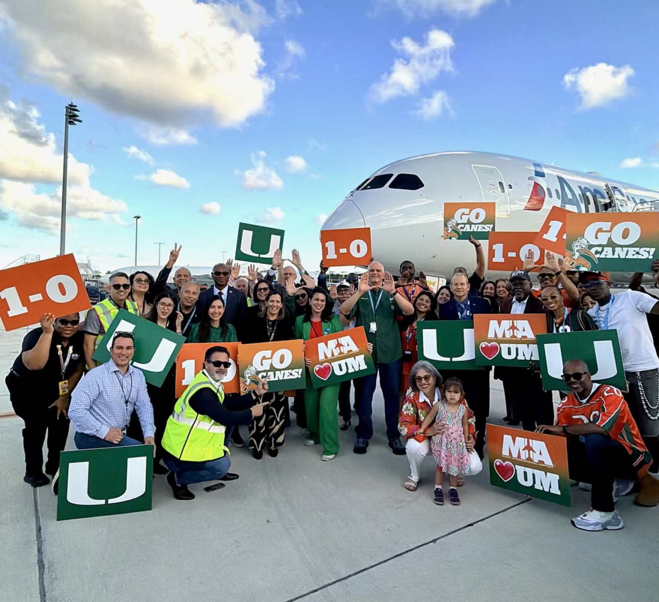 Miami-Dade County Mayor and MIA workforce welcome Miami Hurricanes home after Fiesta Bowl victory