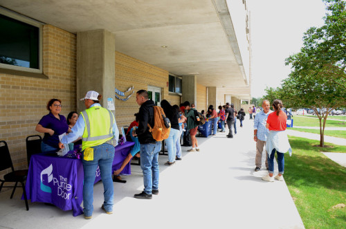 Del Mar College community turned out to support sexual violence survivors during Denim Day observance on April 29 image