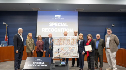 Del Mar College Foundation announces two new scholarships honoring retiring Executive Vice President and COO Lenora Keas during recent Board of Regents meeting image