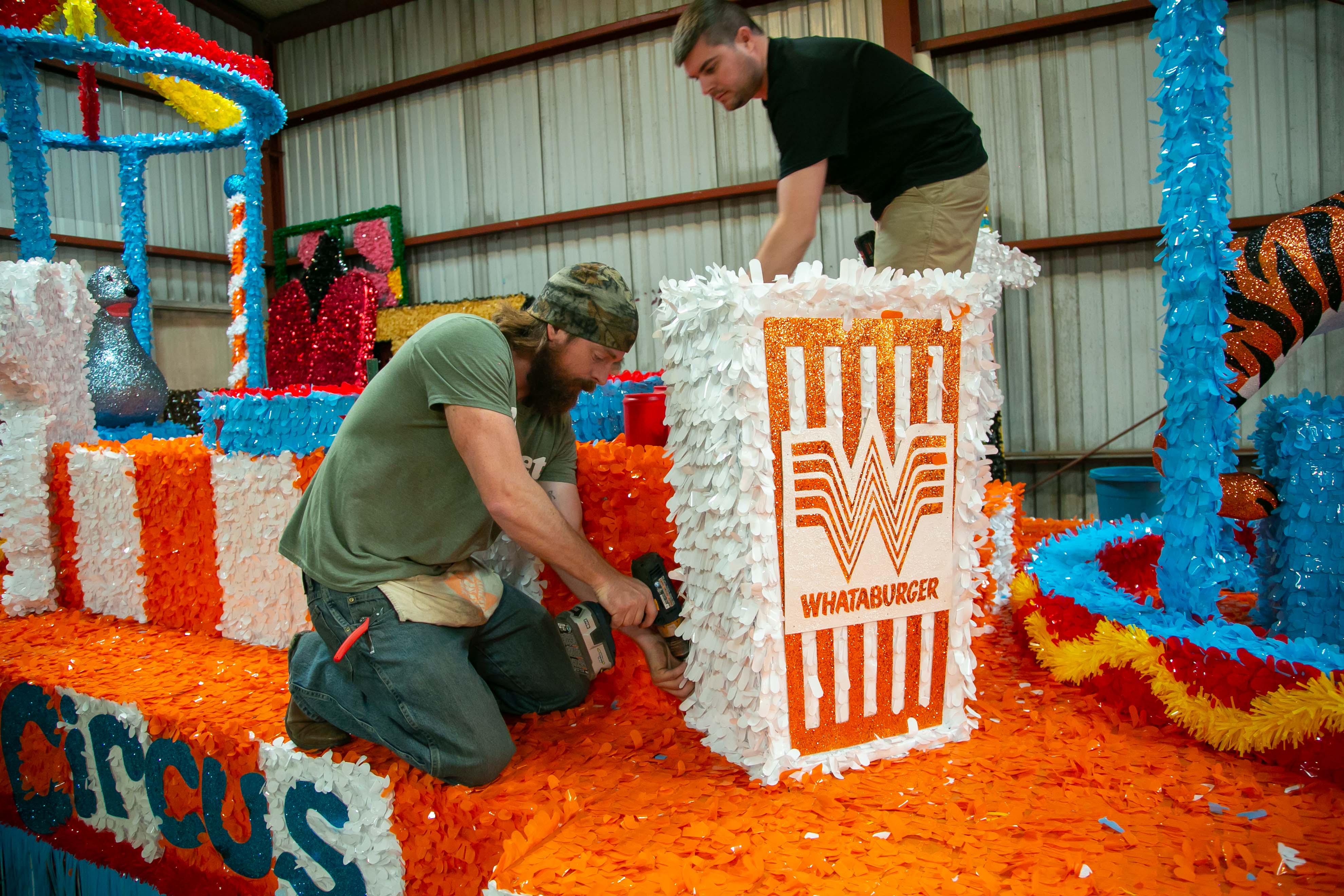 Whataburger Float Project The making of Whataburger’s float for San Antonio’s Battle of Flowers ...