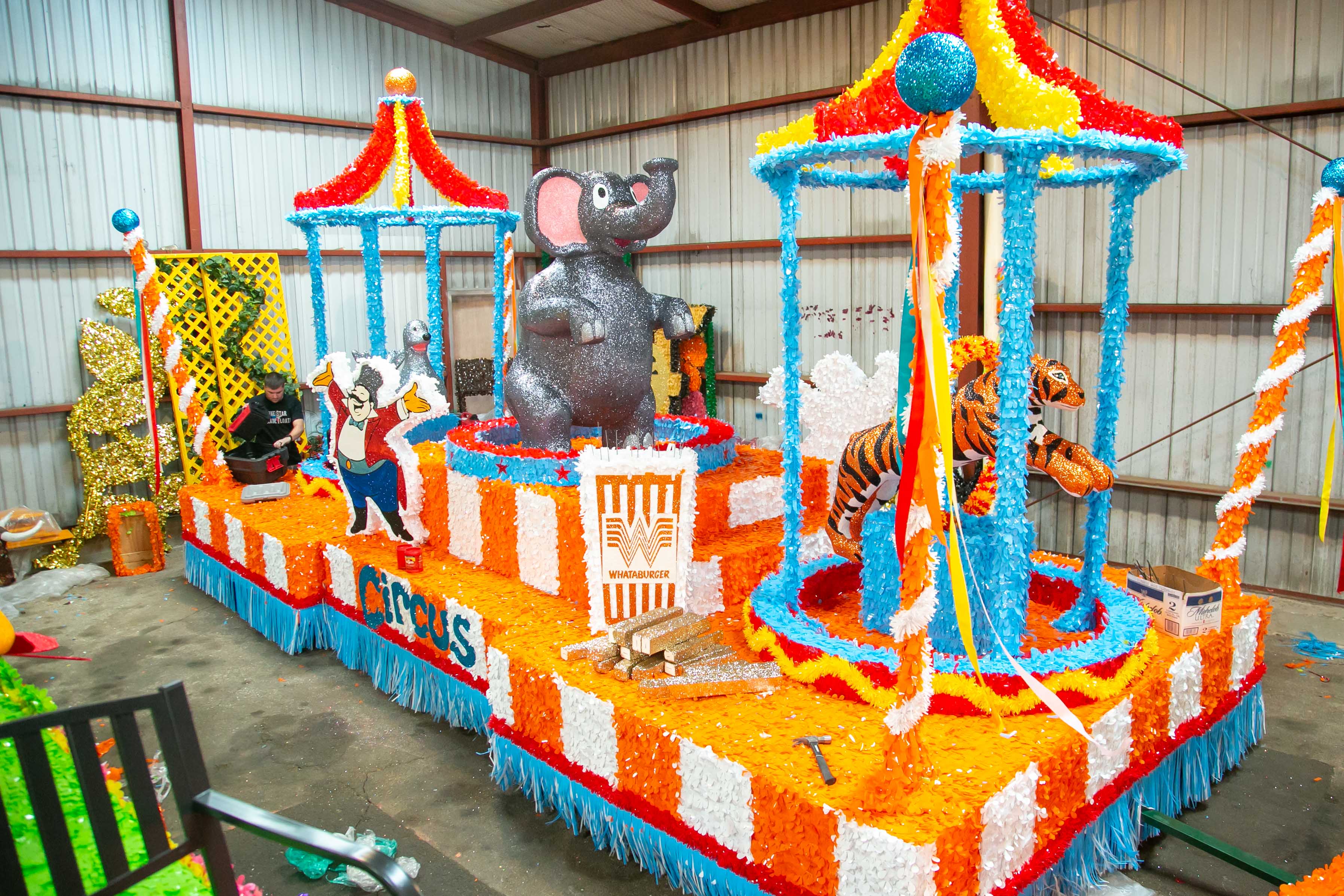 Whataburger Float Project The making of Whataburger’s float for San Antonio’s Battle of Flowers ...