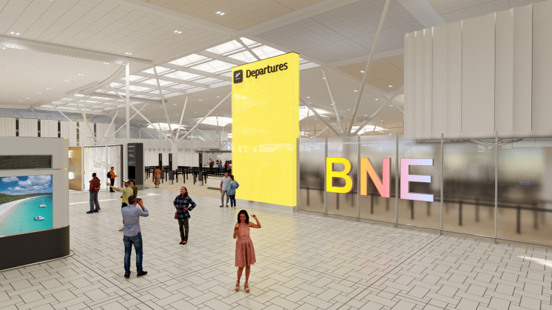 Render of International Terminal transformation