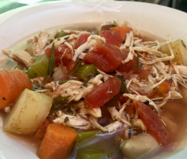 White Bean Chicken Soup in Slow Cooker, Tuscan Style